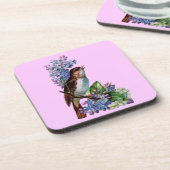 Vogel Met Bloemen Onderzetter Set (Linkerzijde)