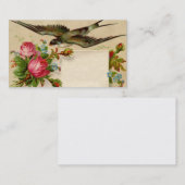  vogel met bloemen Visitekaartje (Voorkant / Achterkant)