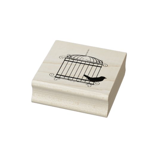 Vogel met een Fancy vogelstempel Rubberstempel (Stempel)
