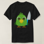 Vogel met een mes t-shirt (Design voorkant)