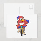 Vogel met fiets briefkaart (Voorkant / Achterkant)