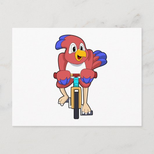 Vogel met fiets briefkaart (Voorkant)