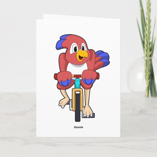 Vogel met fiets kaart (Achterkant)
