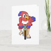 Vogel met fiets kaart (Voorkant)