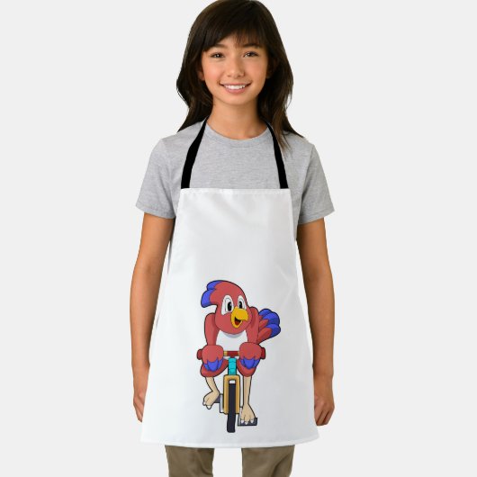 Vogel met fiets schort (Insitu)