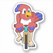Vogel met fiets sticker (Voorkant)