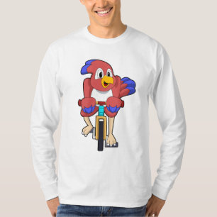 Vogel met fiets t-shirt