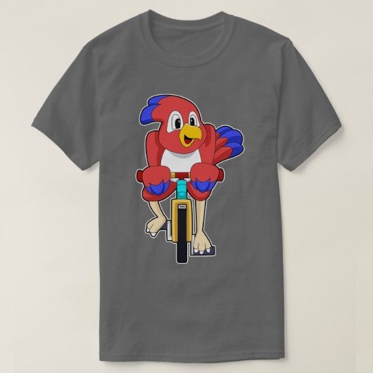 Vogel met fiets t-shirt (Design voorkant)