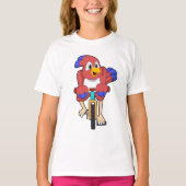 Vogel met fiets t-shirt (Voorkant)