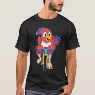 Vogel met fiets t-shirt