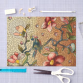 vogel met Glas in lood op een bloeiende boom Tissuepapier (Craft)