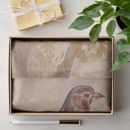  vogel met Gold-depotpapier Tissuepapier (Geschenk)