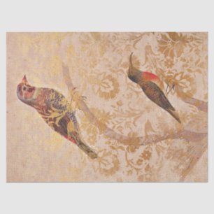 vogel met Gold-depotpapier Tissuepapier