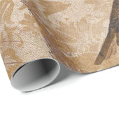  vogel met goud cadeaupapier (Rol Hoek)