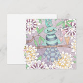 Vogel met hart bedankkaart (Voorkant / Achterkant)