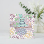 Vogel met hart bedankkaart (Staand voorkant)