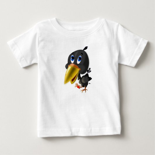 Vogel met hart Gift Grappig Baby T-shirt (Voorkant)