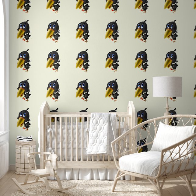 Vogel met hart Gift Grappig Behang (Kinderen)