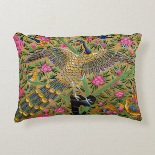 Vogel met honderd oyes Accent Pillow Accent Kussen