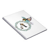 Vogel met krans met letter "A" Notitieboek (Rechterzijde)