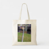 Vogel met lange nek tote bag (Achterkant)