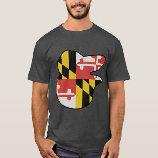 Vogel met Maryland vlag T-shirt
