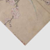 Vogel Met Pruimenbloesems Tissuepapier (Detail)
