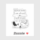 Vogel met Psalmen Bijbel Verse Schrift Sticker (Vel)