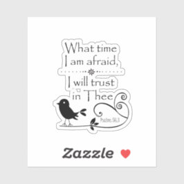 Vogel met Psalmen Bijbel Verse Schrift Sticker