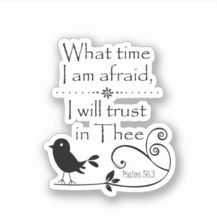 Vogel met Psalmen Bijbel Verse Schrift Sticker