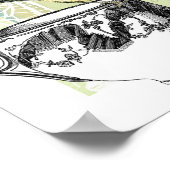  vogel met Roos Collage Art Prints (Hoek)