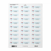 Vogel met Santa Hat Labels (Full Sheet)