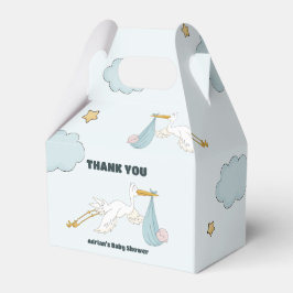 Vogel met Schattige Kind Het is een jongensuitnodi Bedankdoosjes