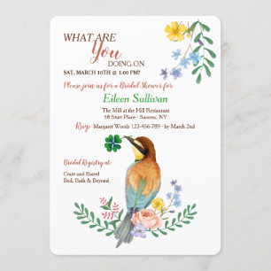 Vogel met Shamrock uitnodiging