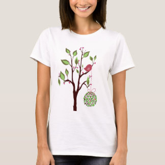 Vogel met T-shirt van Mistletoe en Berries