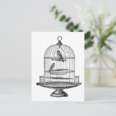  vogel met vogels...briefkaart briefkaart (Staand voorkant)