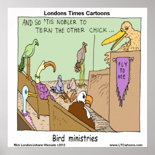 Vogel Ministeries Grappige Poster (Voorkant)