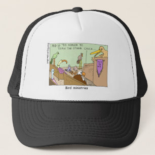 Vogel Ministeries Grappige Religie Cartoon Geschen Trucker Pet