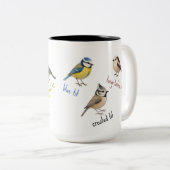 Vogel Mok – Tuinvogels Aquarel Koffiekop (Voorkant rechts)