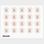 Vogel, Muis, en Boho Bloemlantaarn Ronde Sticker (Vel)