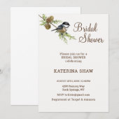 Vogel Natuur bruids doucheuitnodiging Kaart (Voorkant / Achterkant)