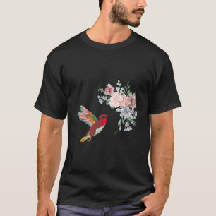 Vogel Natuur Dier Bloemen Hummingb T-shirt