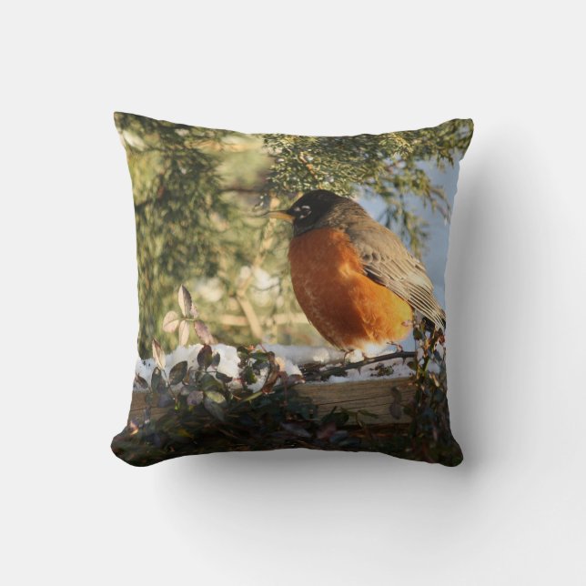 Vogel Natuur foto voorjaar Kussen (Voorkant)