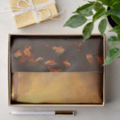 Vogel neergestreken op tak in herfstbos tissuepapier (Geschenk)