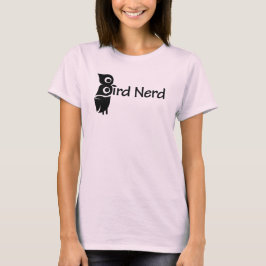 Vogel Nerd en Uil Roze T-shirt