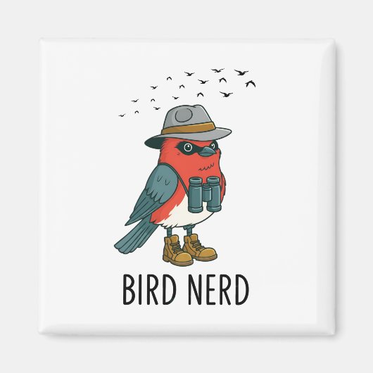 Vogel Nerd Grappige Vogel Kijken Vogelliefhebber Magneet (Voorkant)