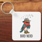 Vogel Nerd Grappige Vogel Kijken Vogelliefhebber Sleutelhanger (Voorkant)
