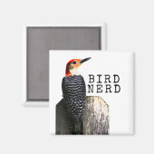 Vogel Nerd Roodbuikspecht Magneet (Voorkant / Achterkant)
