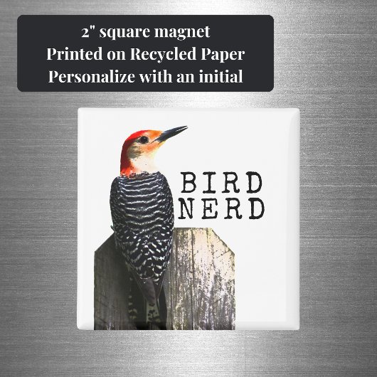 Vogel Nerd Roodbuikspecht Magneet