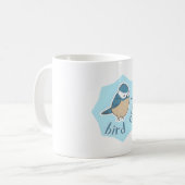 vogel nerd schattig blauwe vogel koffiemok (Voorkant links)